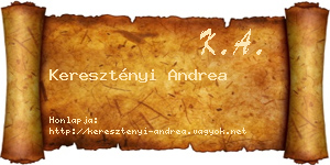 Keresztényi Andrea névjegykártya